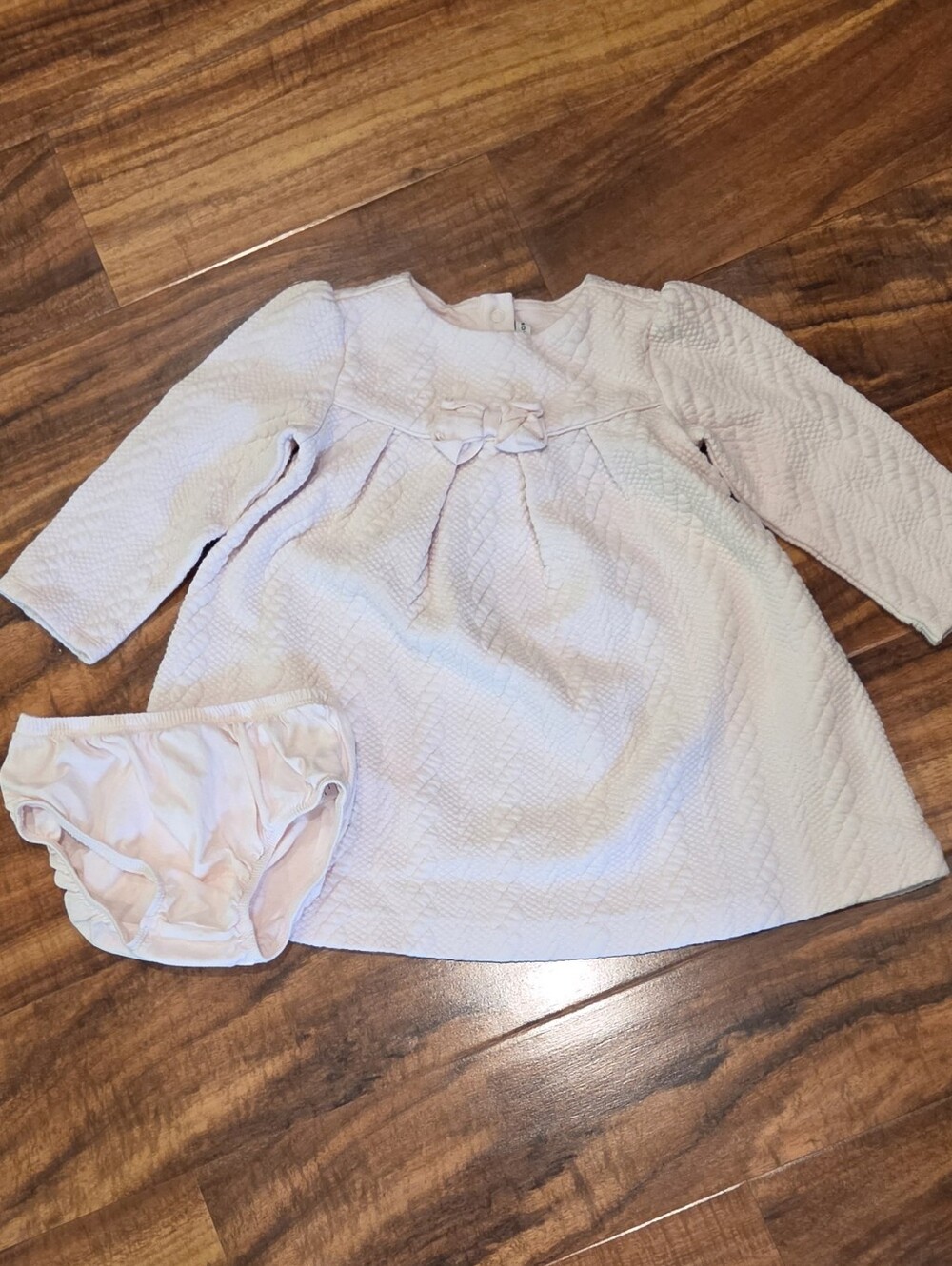 Janie and Jack EUC 18-24 Months Light Pink Quilted Dress